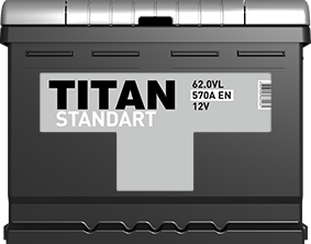 Аккумулятор TITAN STANDART 6CT-62.0 VL | Стартерный аккумулятор